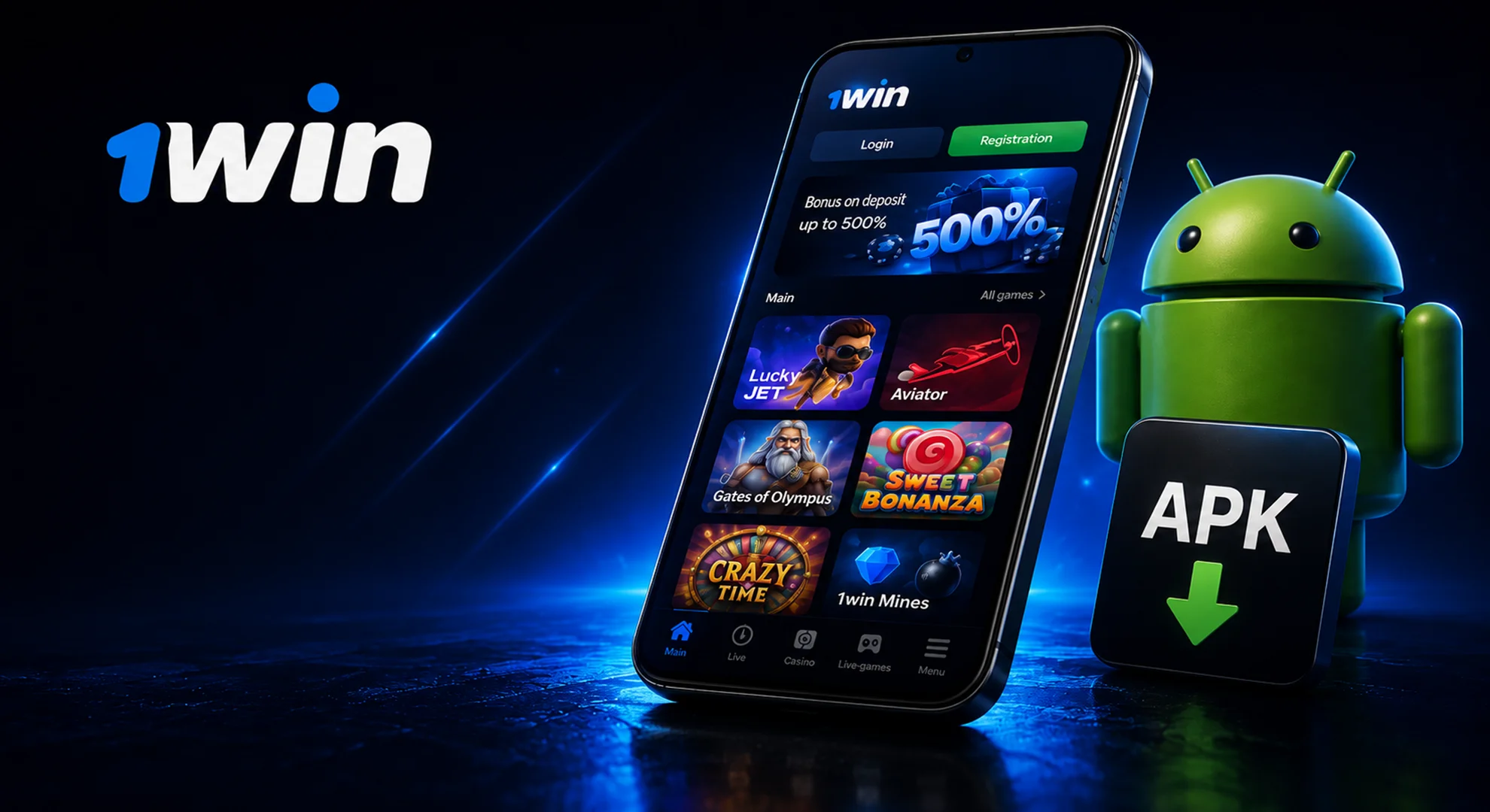android के लिए 1win मोबाइल ऐप डाउनलोड करें