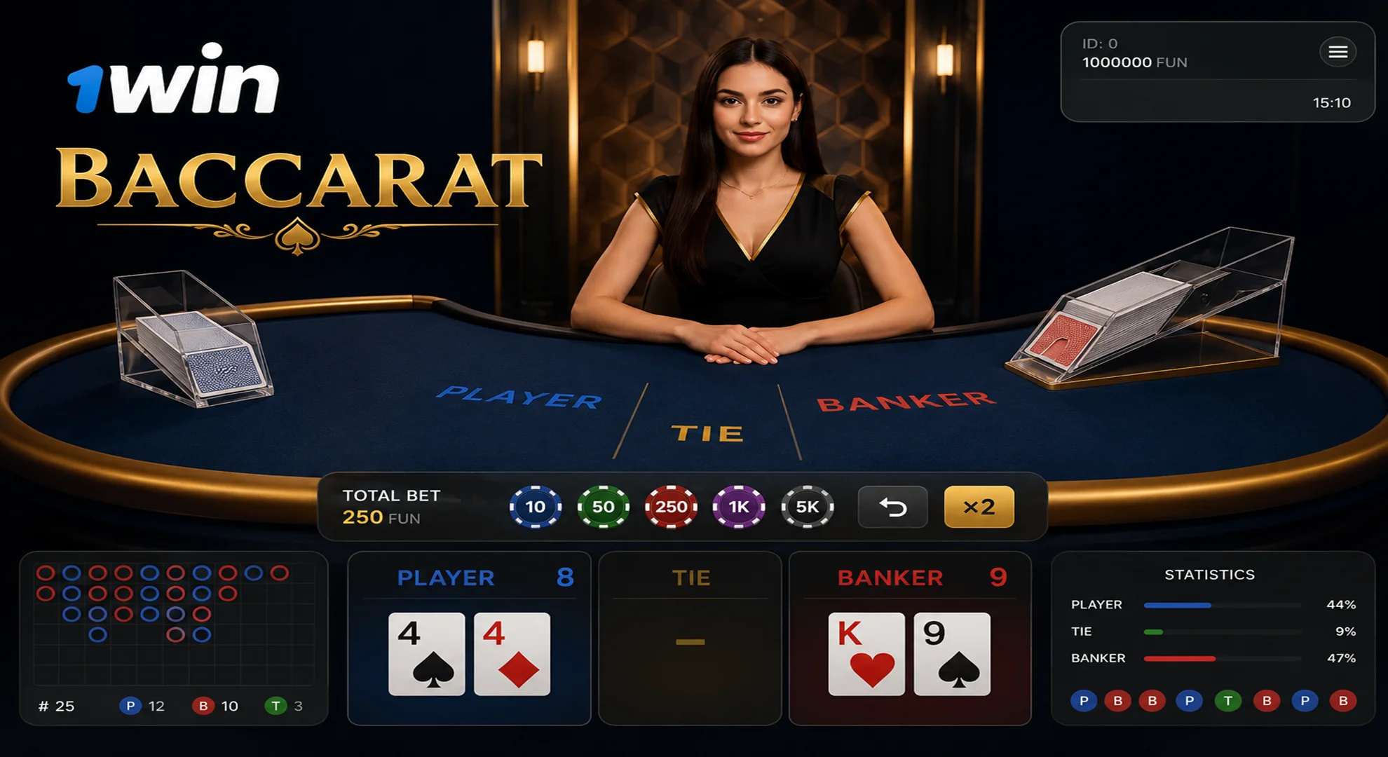 1win baccarat